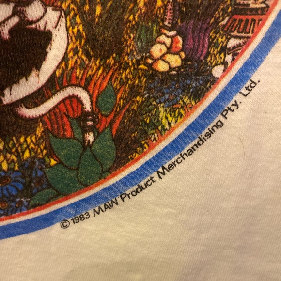 Vintage Screen Stars Men at Work 1983 Cargo Muscle Tee Unisex fits like mens s - Picture 6 of 6